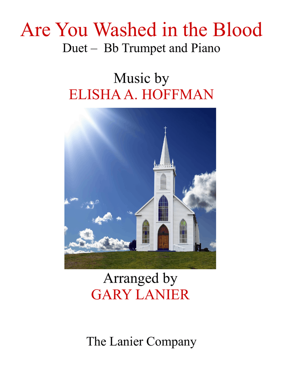ARE YOU WASHED IN THE BLOOD (Duet - Bb Trumpet & Piano with Score/Part) Trumpet Duet scores gallery preview page 1