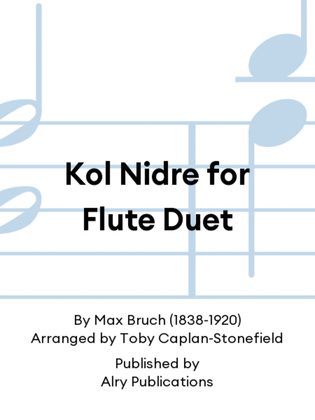 Book cover for Kol Nidre for Flute Duet
