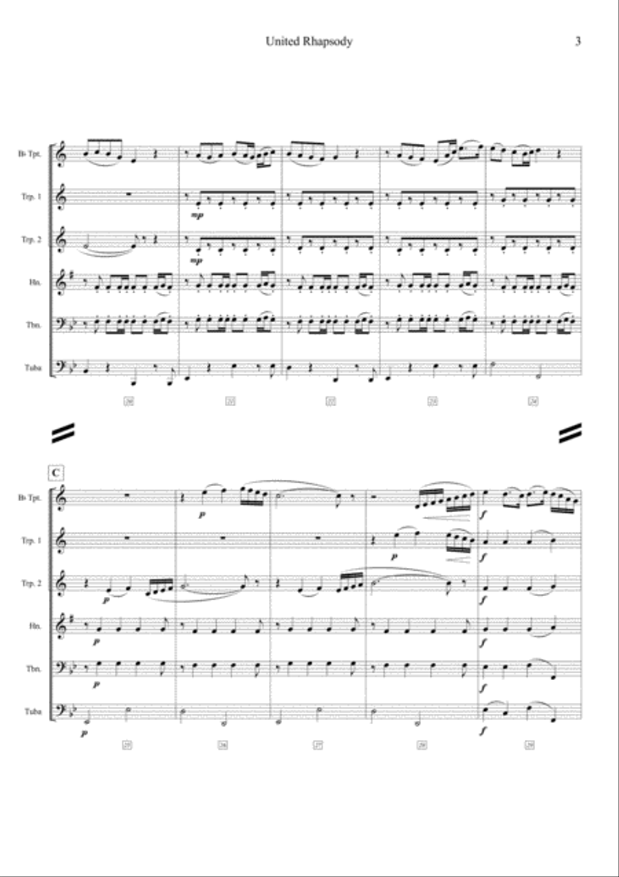 United Rhapsody Brass Ensemble scores gallery preview page 3