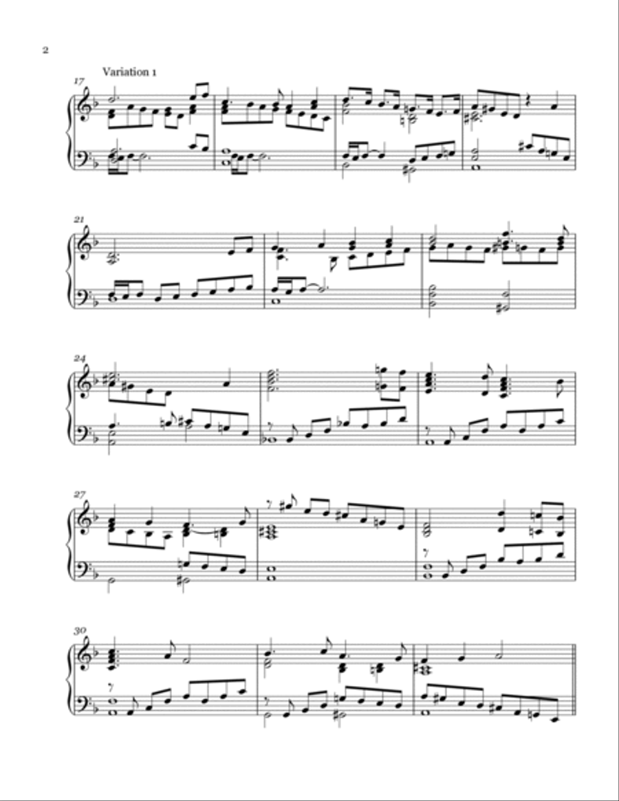 Little King John The Flood 3: Theme & Variations Piano Solo scores gallery preview page 2