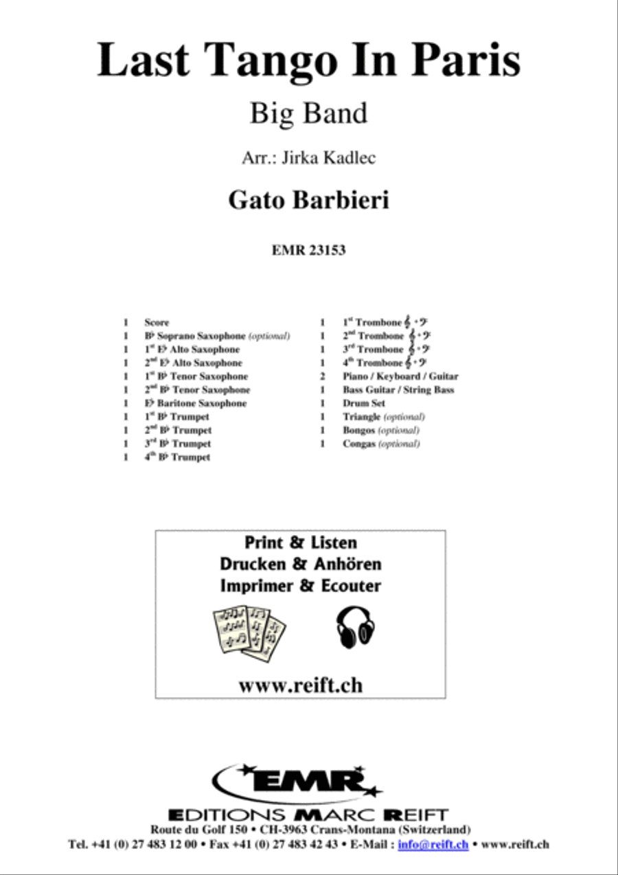 Last Tango In Paris Big Band scores gallery preview page 2