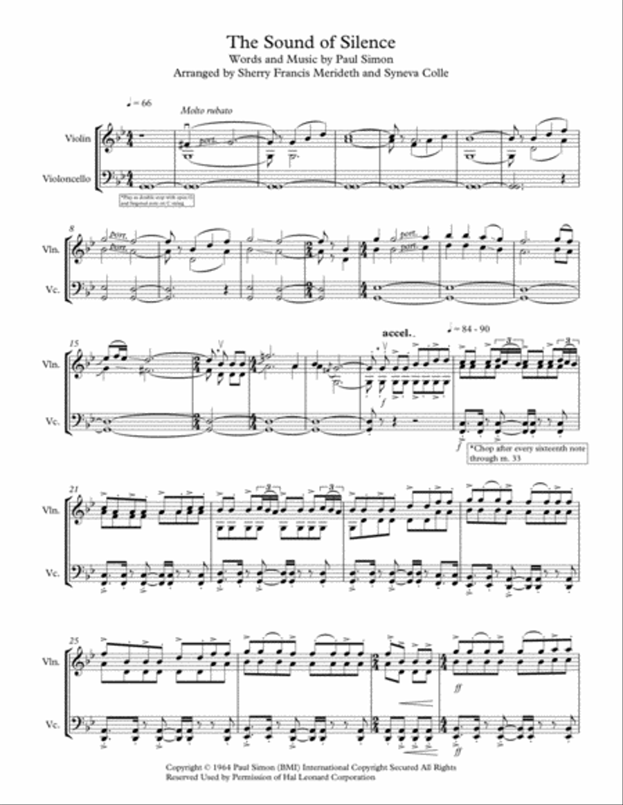 The Sound Of Silence String Duet scores gallery preview page 2