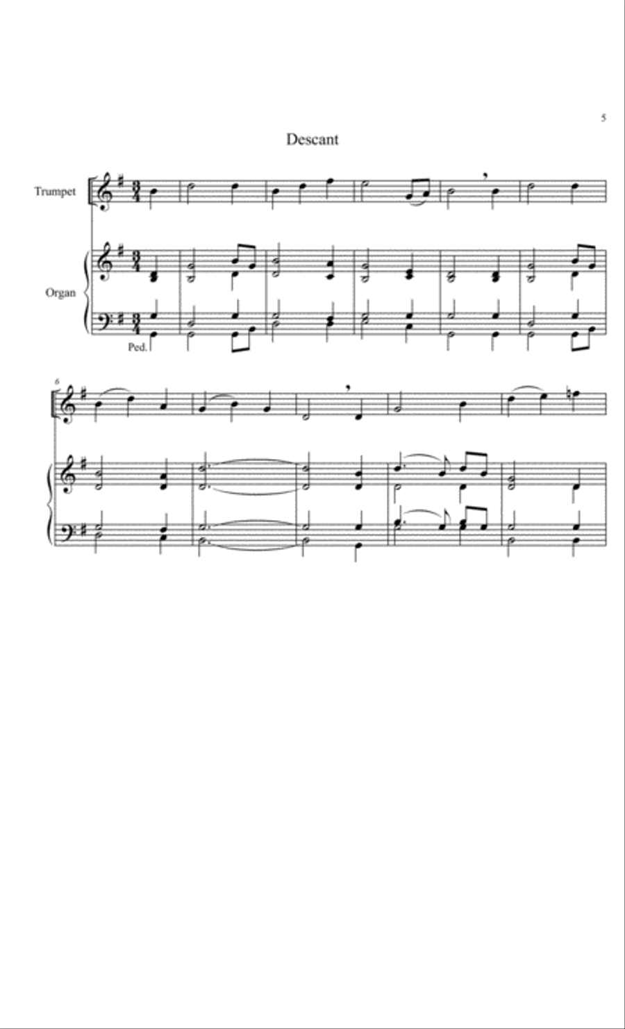 Hymn Introductions and Descants for Trumpet and Organ, Set 4: General Trumpet scores gallery preview page 4