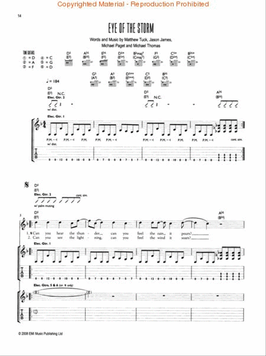 Bullet for My Valentine – Scream Aim Fire Electric Guitar scores gallery preview page 3