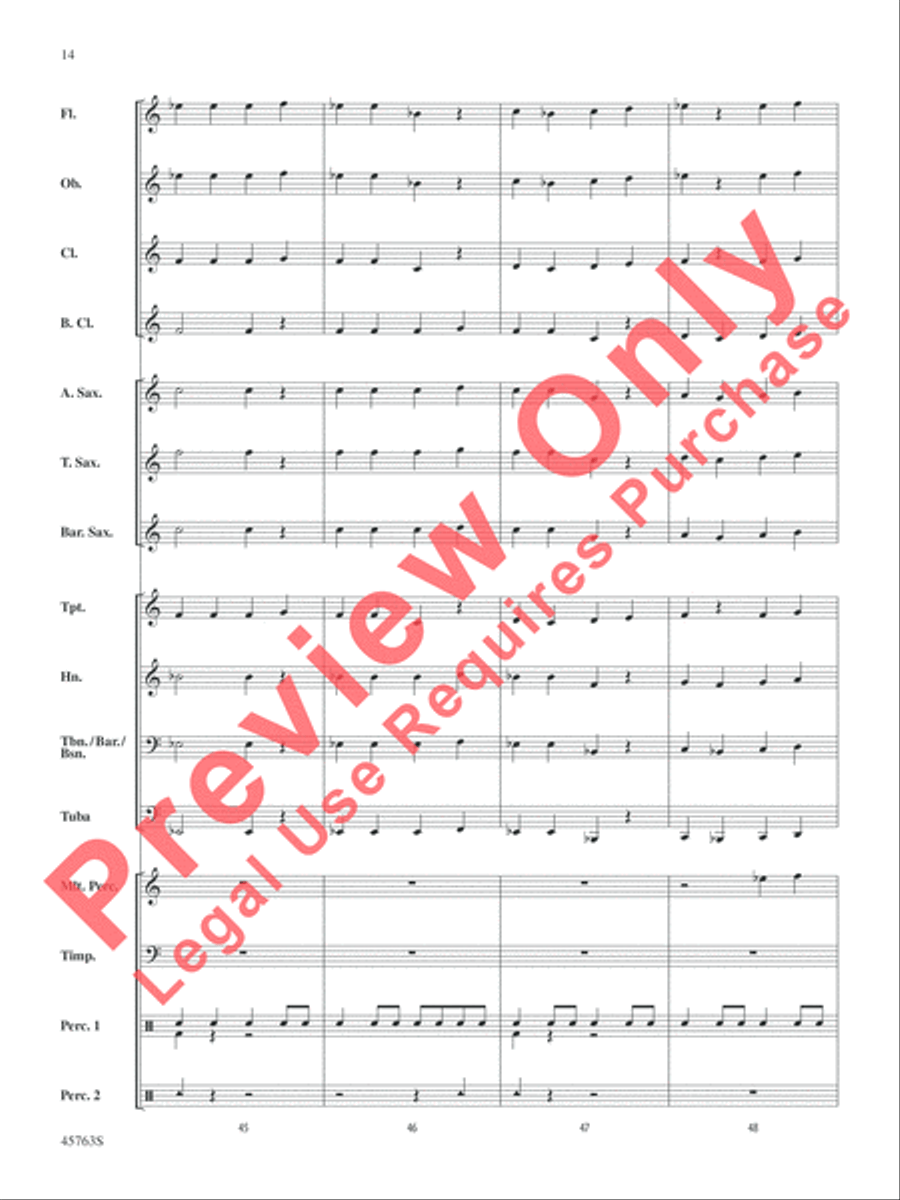 Wenceslas Variants Concert Band scores gallery preview page 14