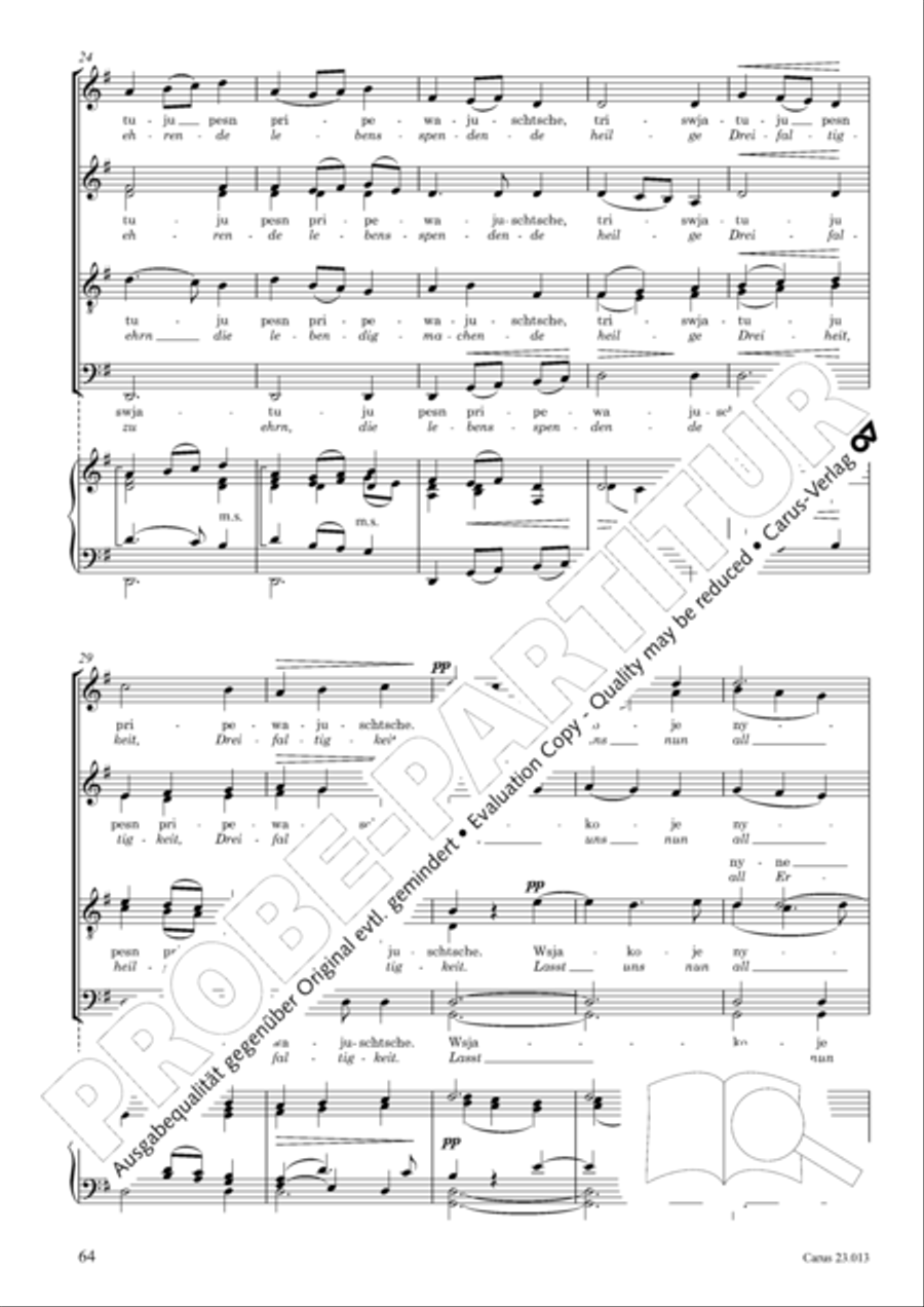 Liturgy of St. John Chrysostom op. 31 for mixed choir a cappella (Chrysostomos-Liturgie op. 31 fur Chor a cappella mit singbarem deutschem Text)