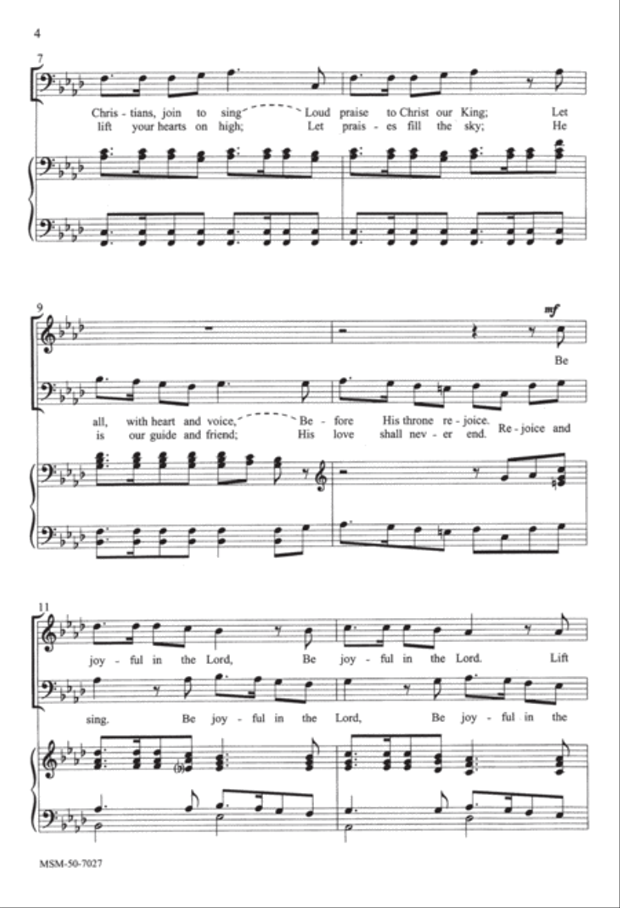 Come, Christians, Join to Sing 4-Part scores gallery preview page 4