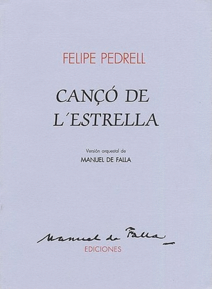 Falla Canco De Lestrella Orch/Score