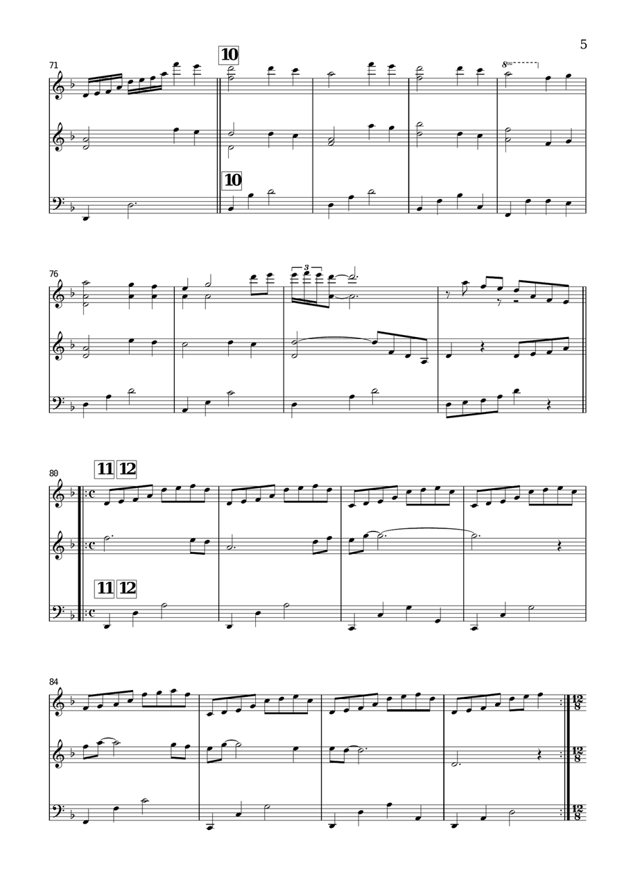Last Of The Mohicans (main Theme) String Trio scores gallery preview page 5