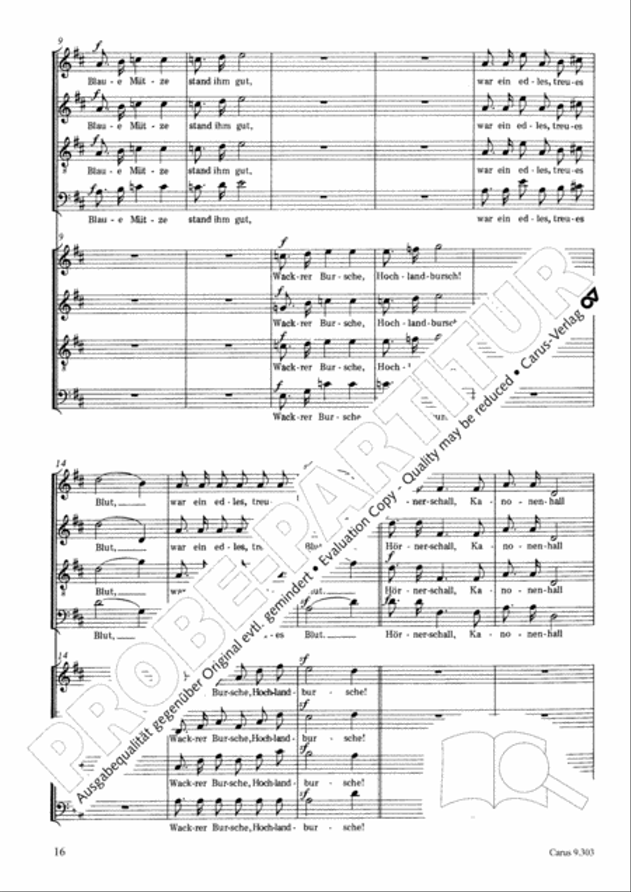 Funf Lieder von Robert Burns op. 55 Choir scores gallery preview page 16