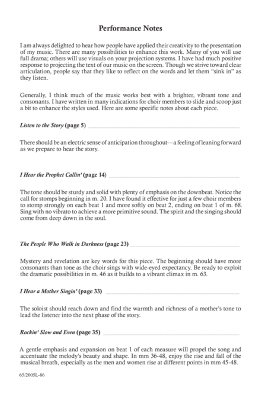I Hear the Prophet Callin' 4-Part scores gallery preview page 87