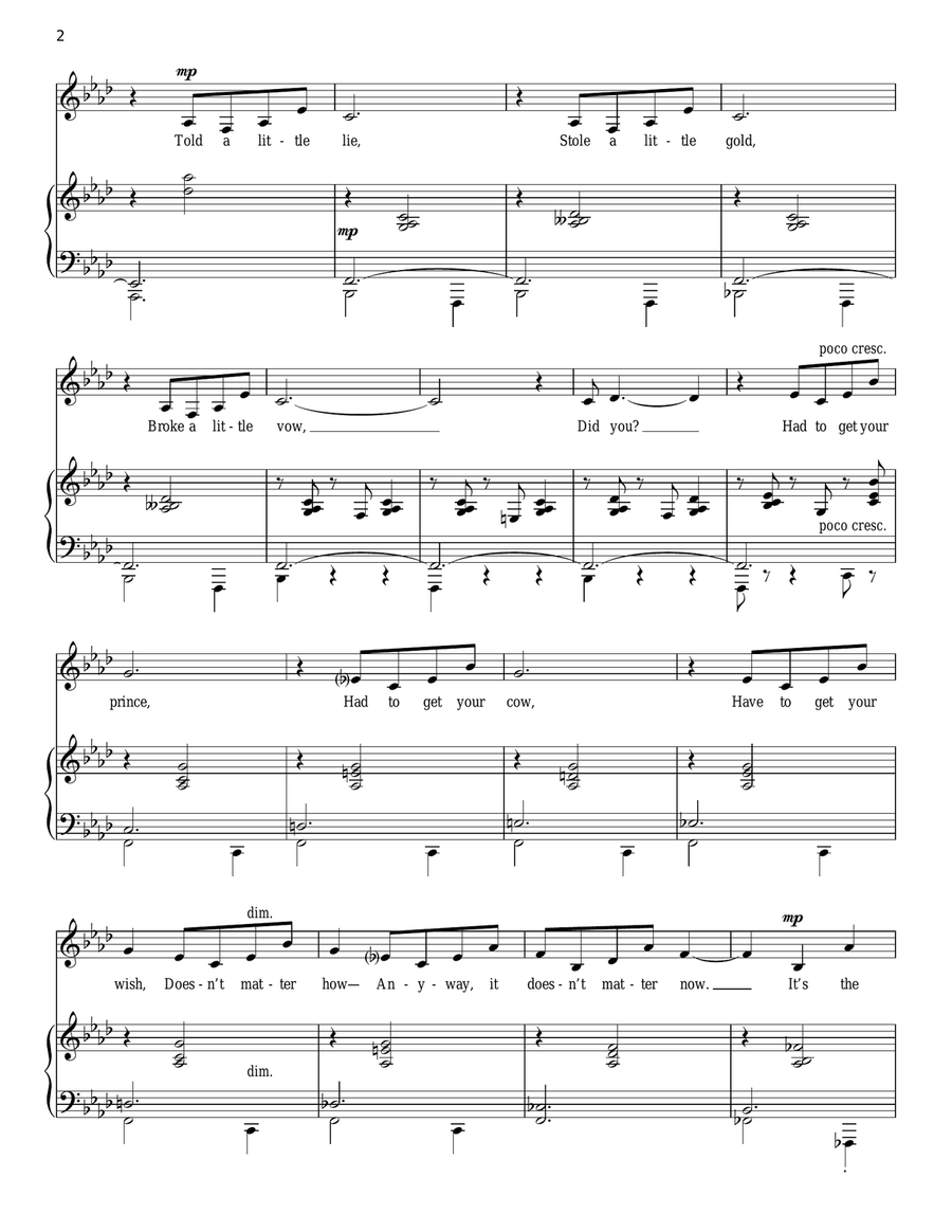 Last Midnight (from Into The Woods) Piano, Vocal scores gallery preview page 2