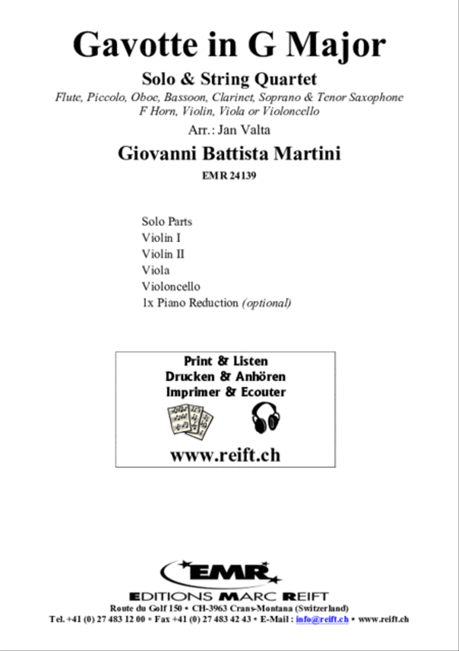 Gavotte in G Major Bassoon scores gallery preview page 2