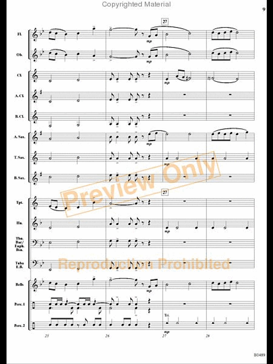 Quest of the Knights Templar Concert Band scores gallery preview page 8