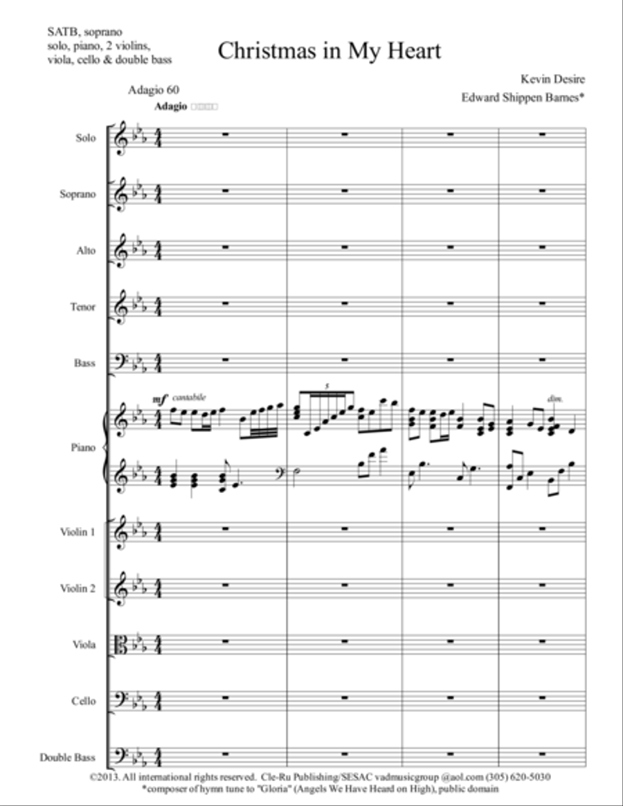 Christmas in My Heart Christmas in My Heart 4-Part scores gallery preview page 1