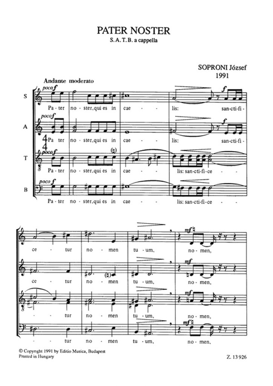 Pater Noster Pater Noster A Cappella scores gallery preview page 1