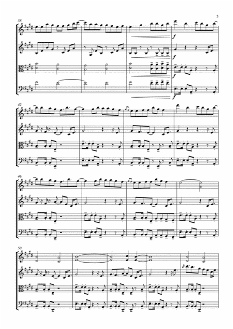 Cheerleader Cheerleader String Quartet scores gallery preview page 3