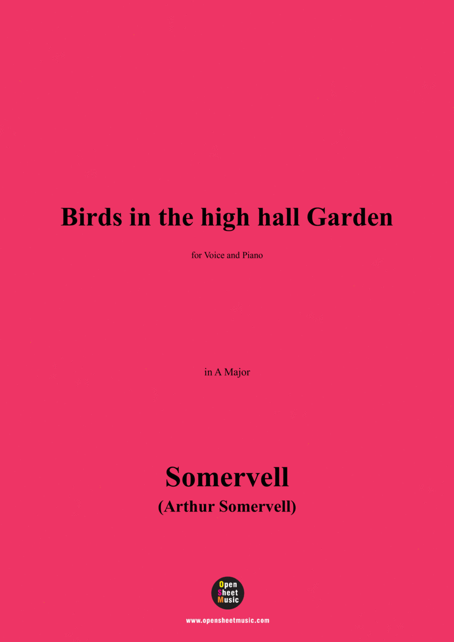 Somervell-Birds in the high hall Garden,in A Major Voice scores gallery preview page 1