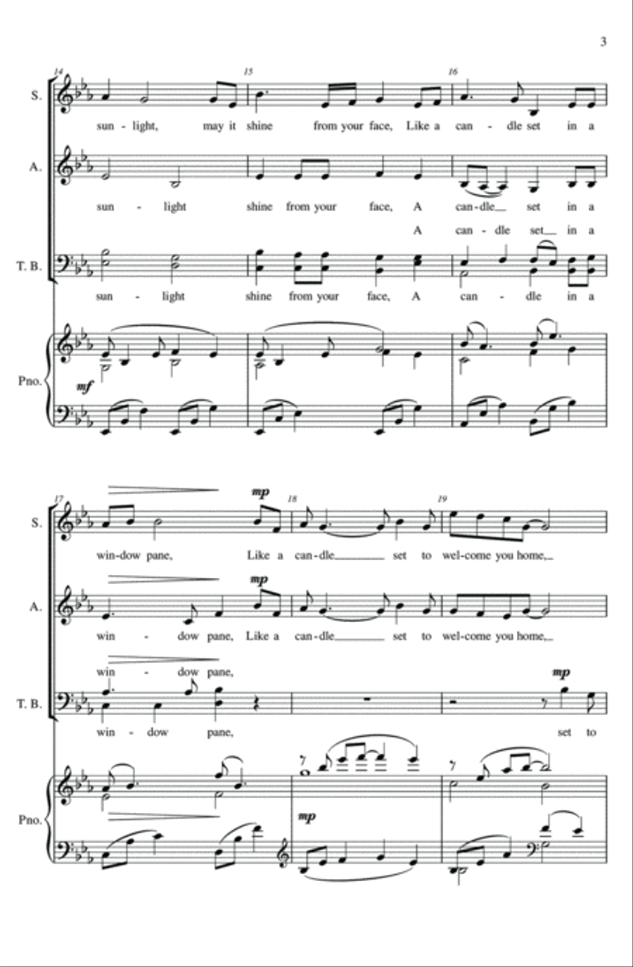 The Blessing Of Light 4-Part scores gallery preview page 3