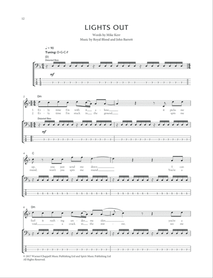 Royal Blood -- How Did We Get So Dark? Bass Guitar Tablature scores gallery preview page 3