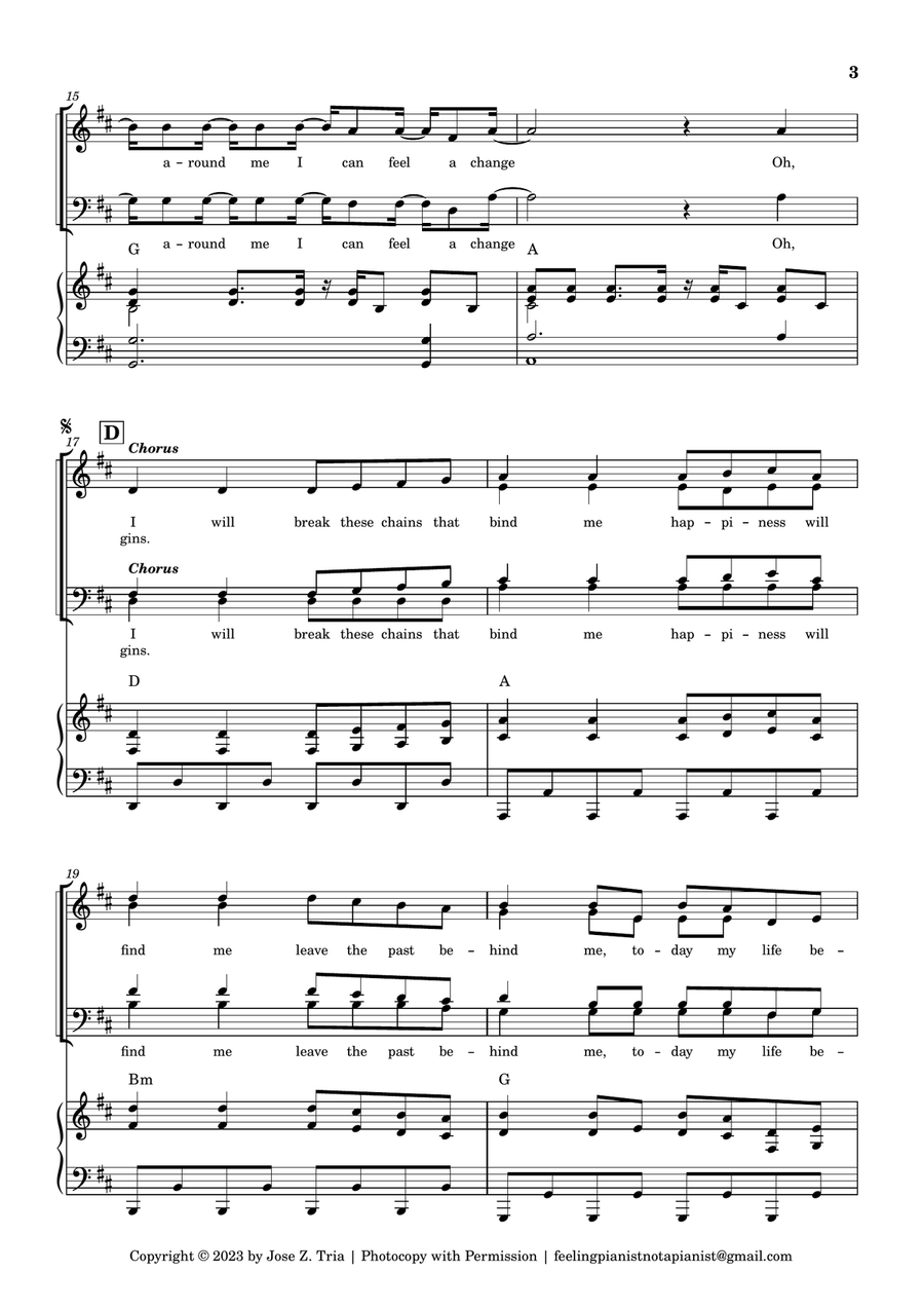 Today My Life Begins Choir scores gallery preview page 3