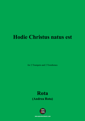 Book cover for Rota-Hodie Christus natus est,for 2 Trumpets and 2 Trombones