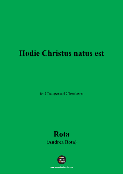 Rota-Hodie Christus natus est,for 2 Trumpets and 2 Trombones image number null