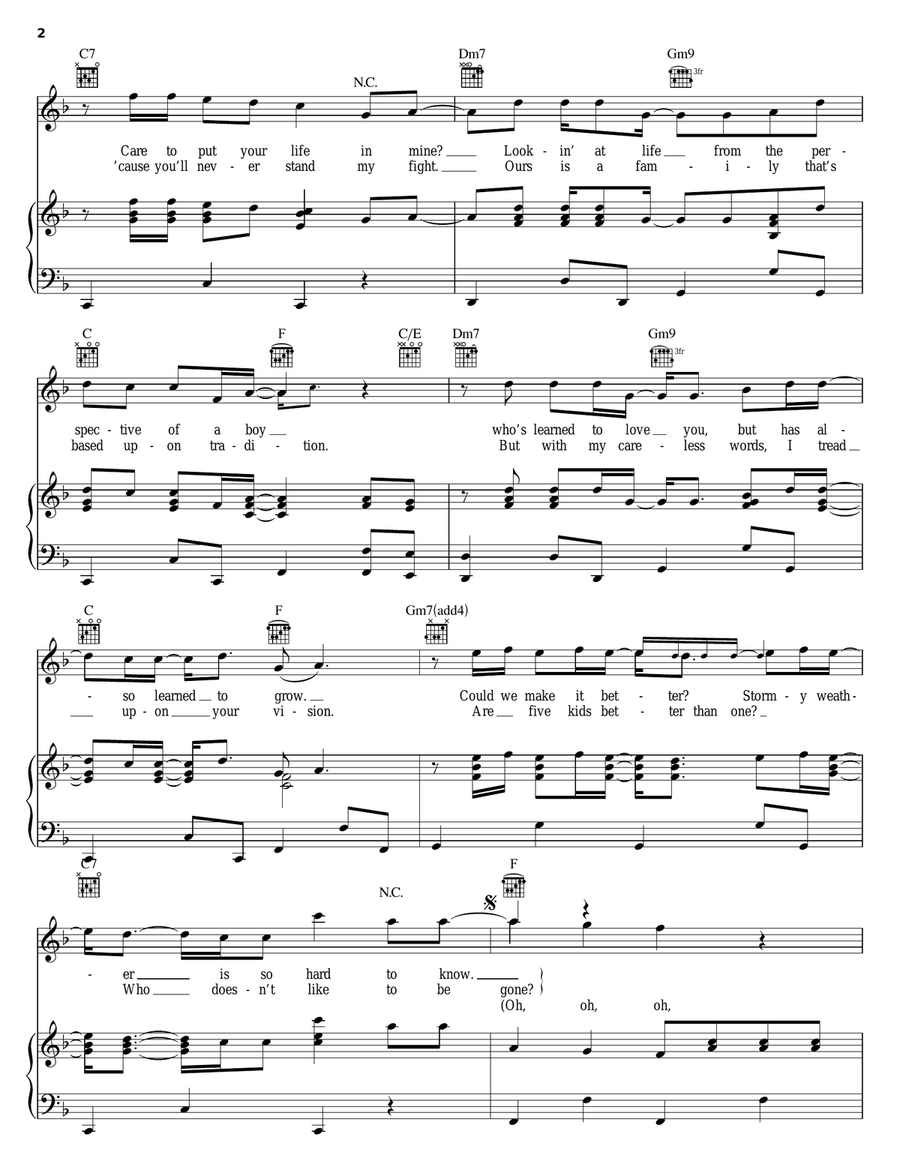 Stuck In The Middle Piano, Vocal, Guitar scores gallery preview page 2
