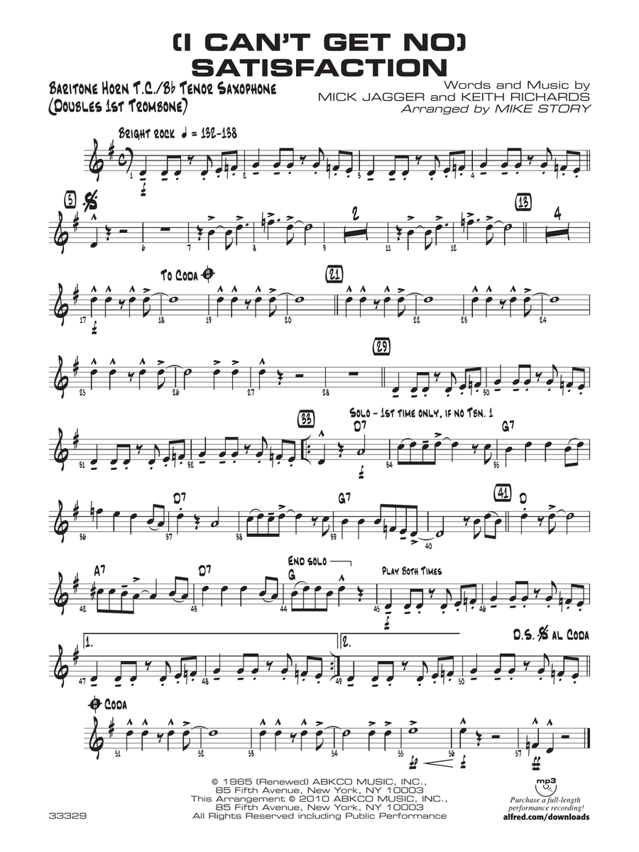 (I Can't Get No) Satisfaction: Baritone T.C.