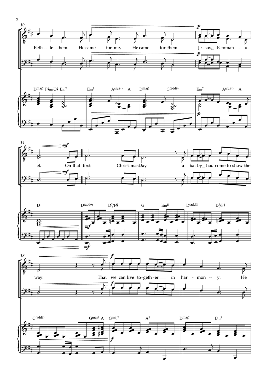 Emmanuel (On That First Christmas) TTBB scores gallery preview page 3
