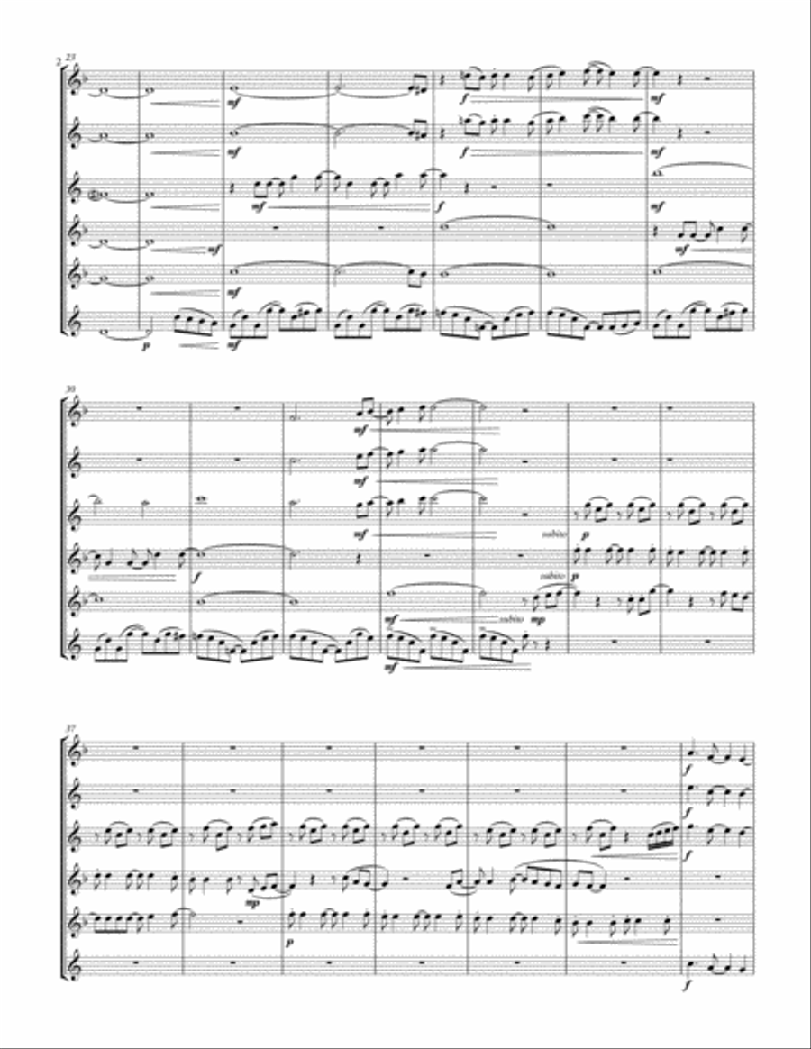 Let It Go (from Frozen) Saxophone Quintet scores gallery preview page 2
