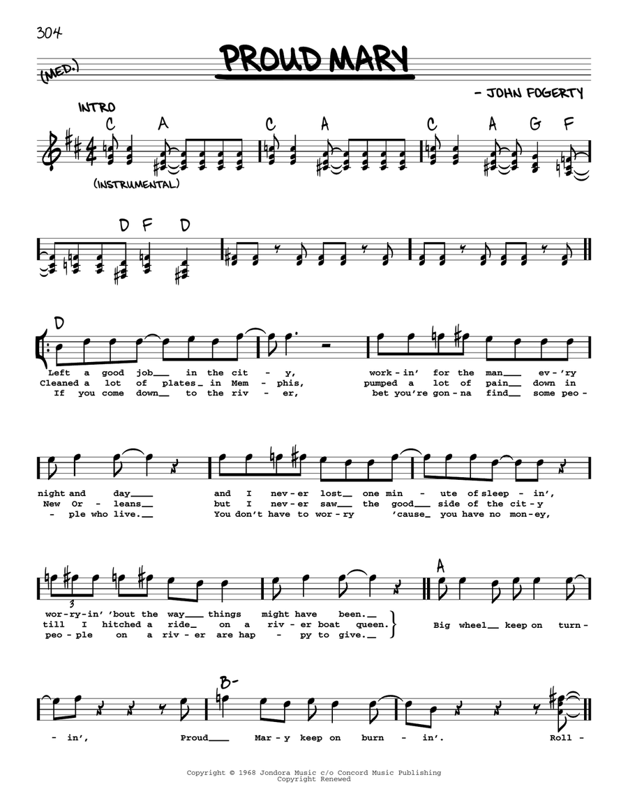 Proud Mary Voice scores gallery preview page 1