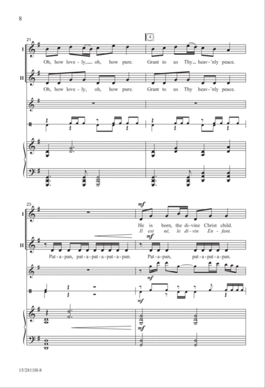 He Is Born with Pat-a-pan 2-Part scores gallery preview page 9