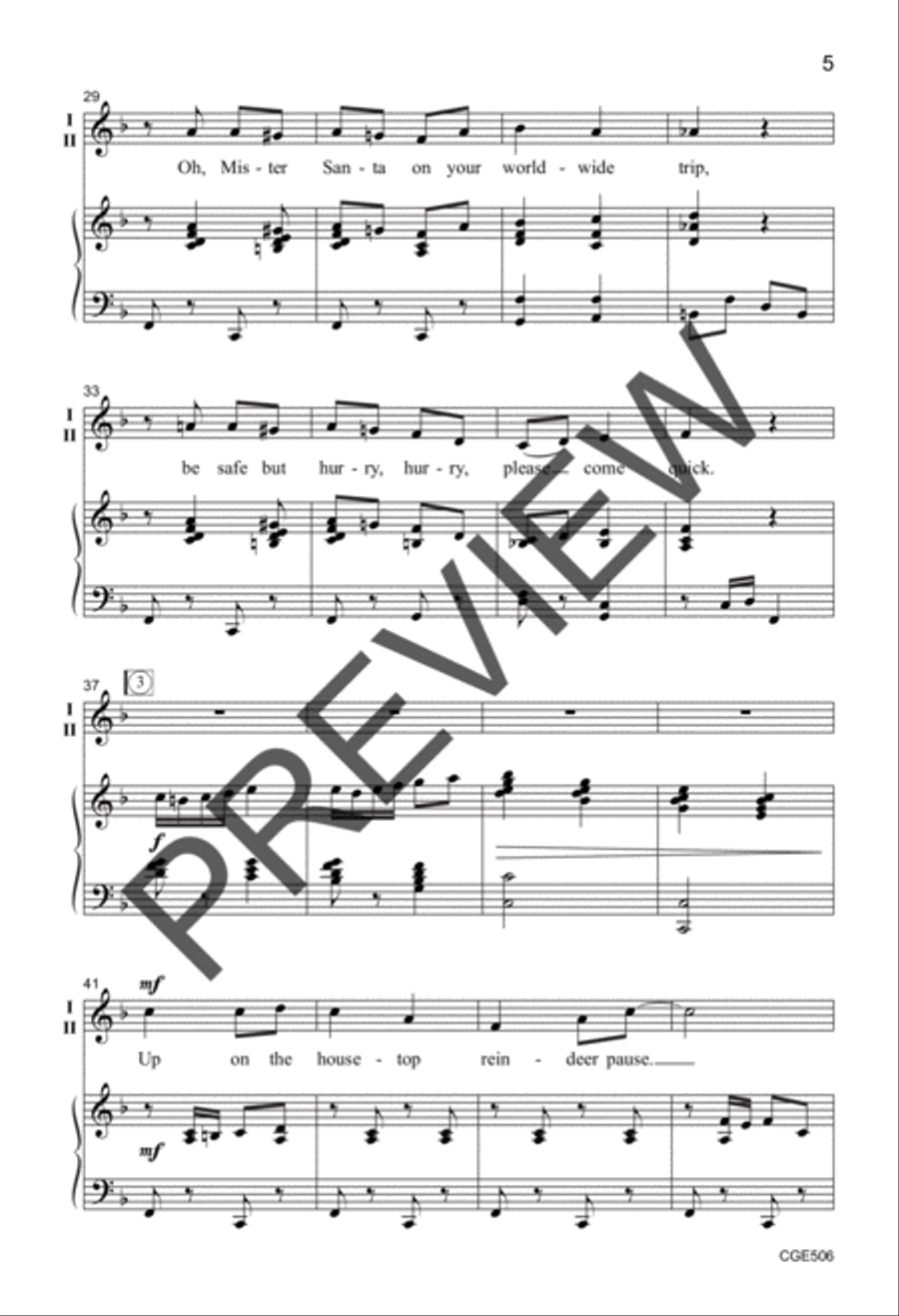 Oh, Mister Santa (Two-part) 2-Part scores gallery preview page 4