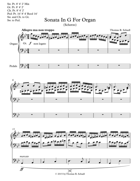 Sonata In G For Organ-Scherzo