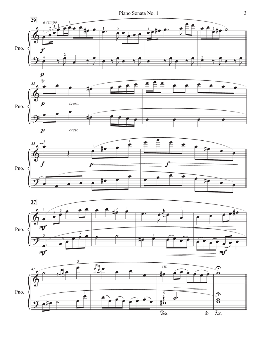 Piano Sonata No. 1 Piano Solo scores gallery preview page 3