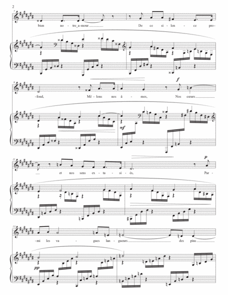 FAURÉ: En Sourdine, Op. 58 no. 2 (transposed to C-sharp major and C major)