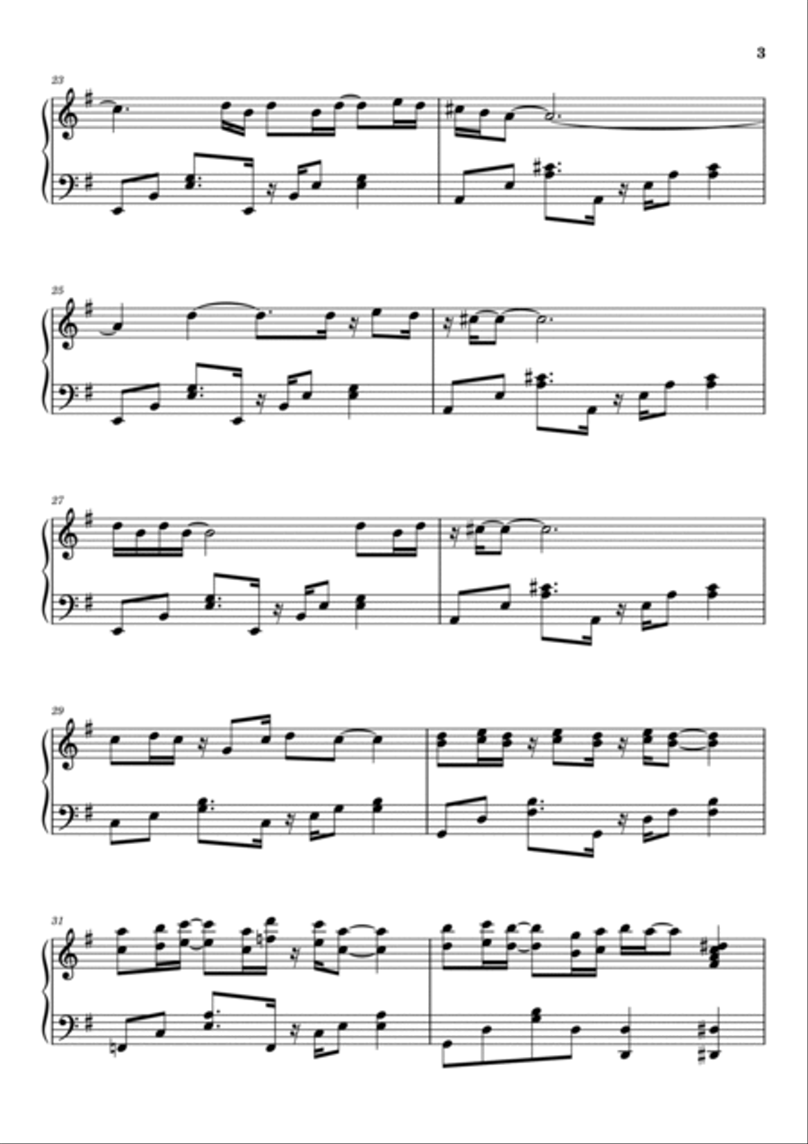 Breathe Breathe Piano Solo scores gallery preview page 3