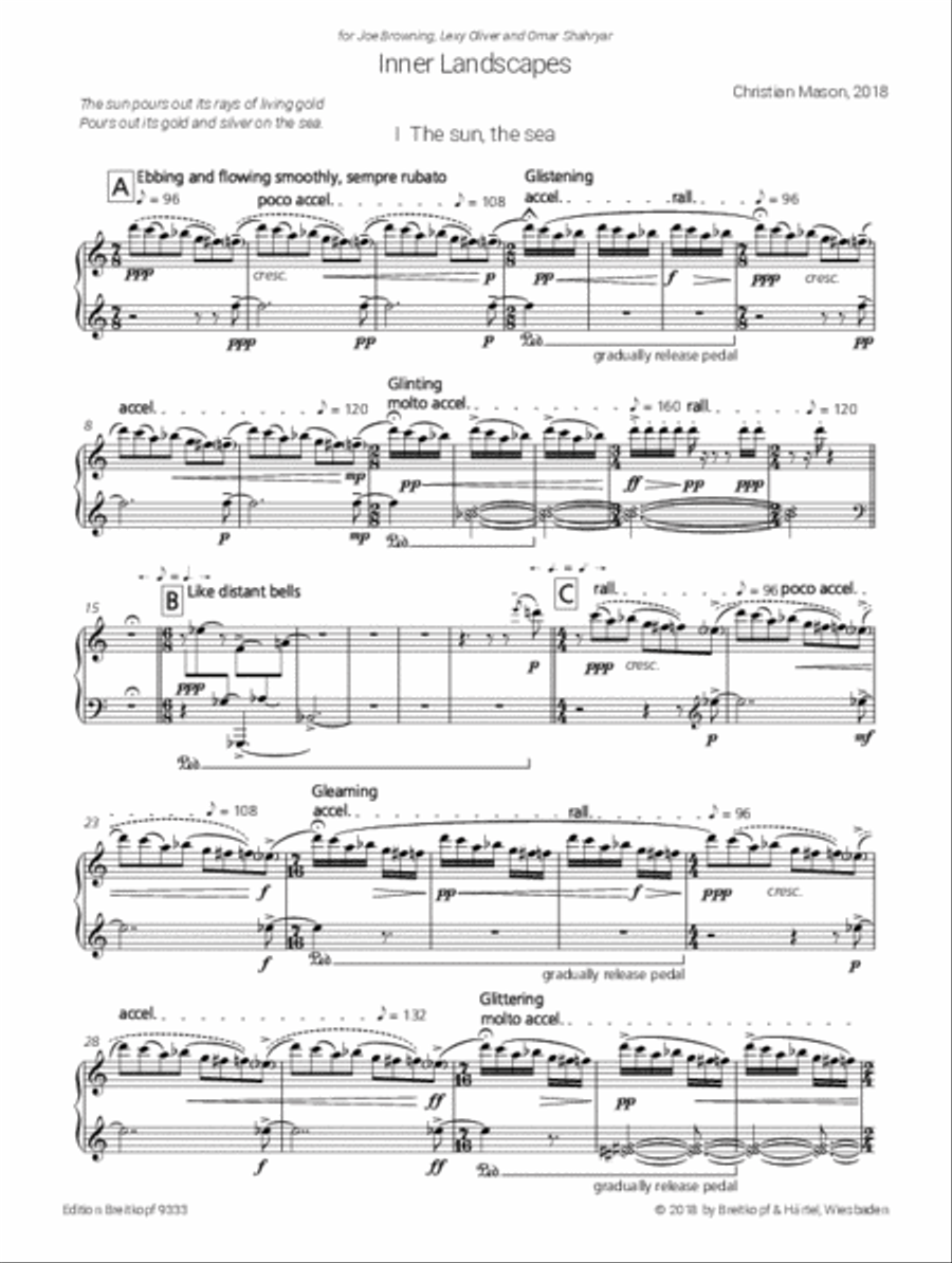 Inner Landscapes Piano Solo scores gallery preview page 2