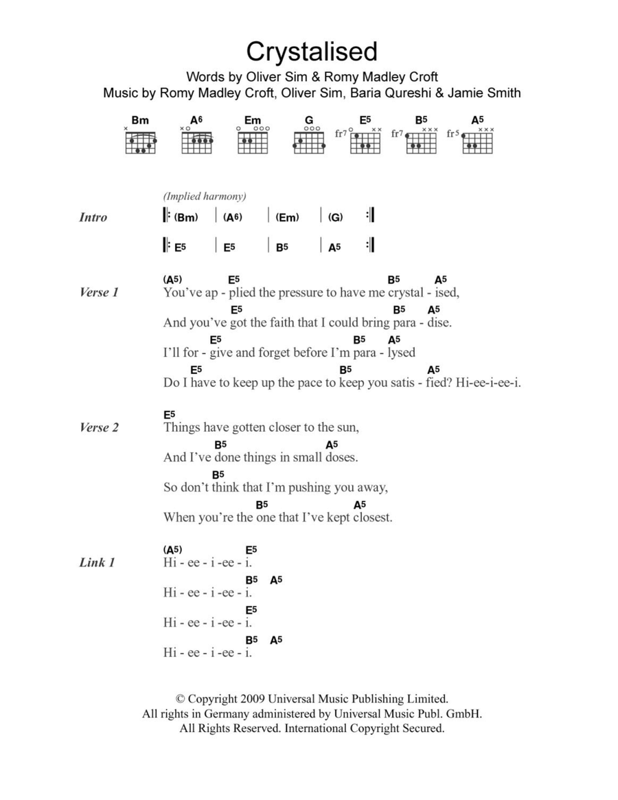 Crystalised Crystalised Acoustic Guitar scores gallery preview page 1