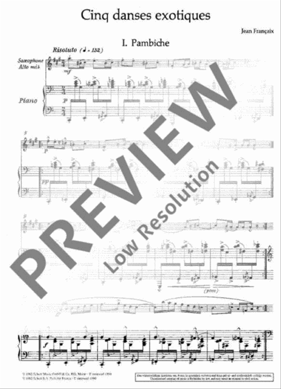 Five Exotic Dances Alto Saxophone scores gallery preview page 5