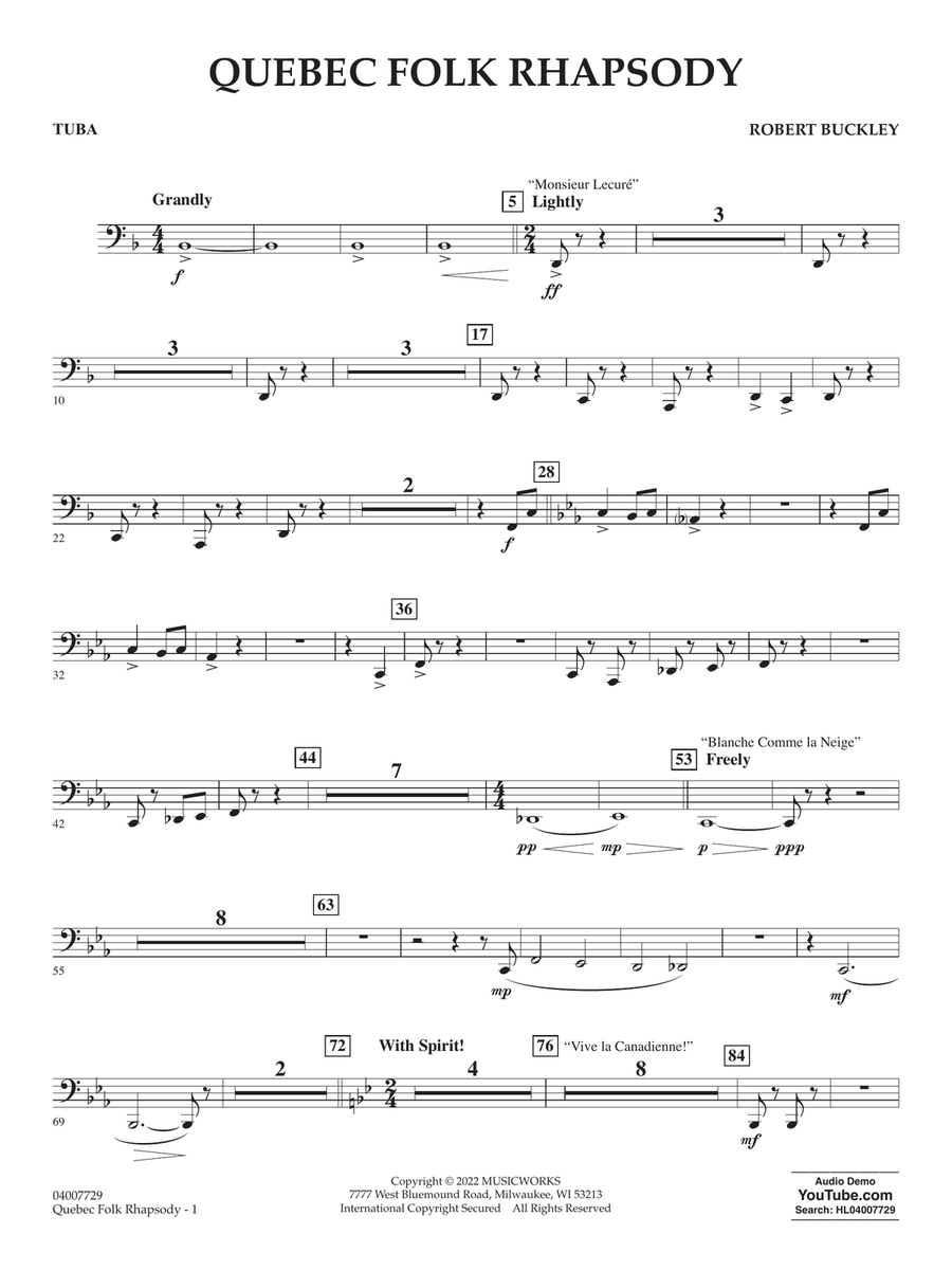 Quebec Folk Rhapsody - Tuba