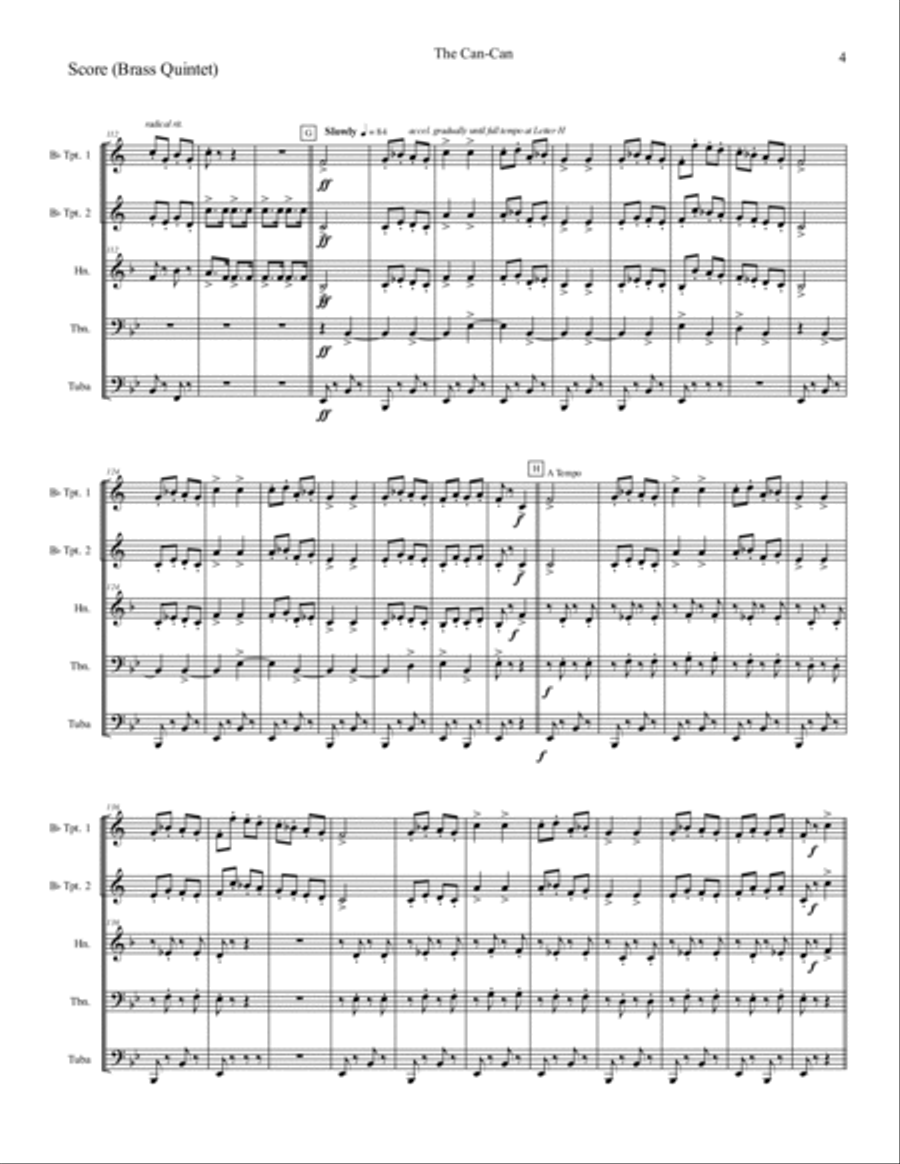 The Can-Can The Can-Can Brass Quintet scores gallery preview page 5