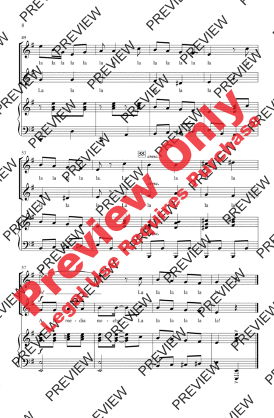 A la Media Noche A la Media Noche 2-Part scores gallery preview page 8