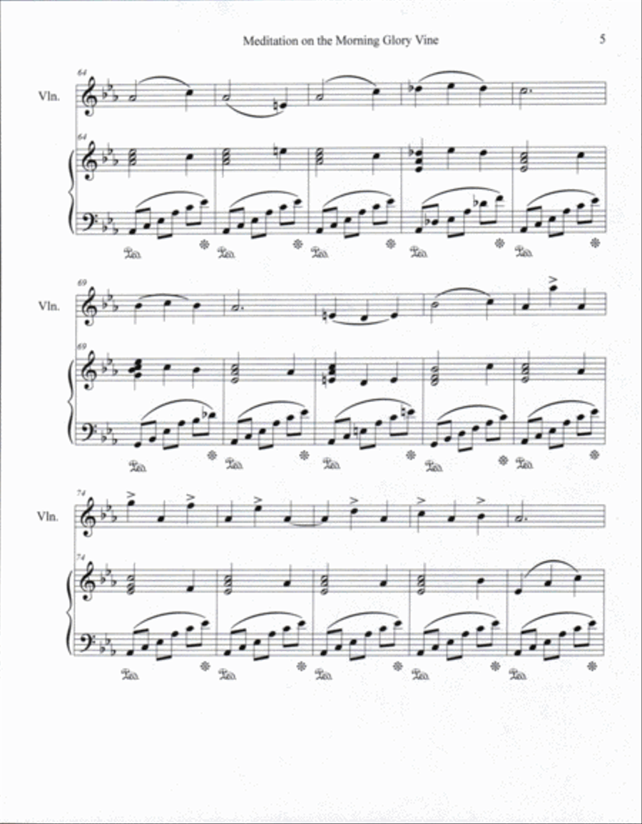 Meditation on the Morning Glory Vine String Duet scores gallery preview page 5
