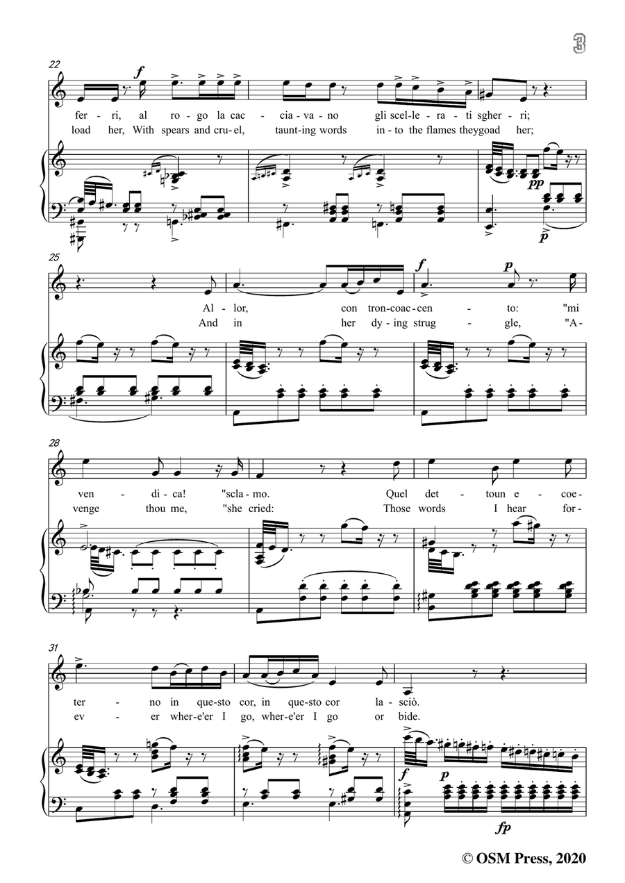 Verdi-Condotta ell'era in ceppi,in a minor,for Voice and Piano Piano, Vocal scores gallery preview page 5