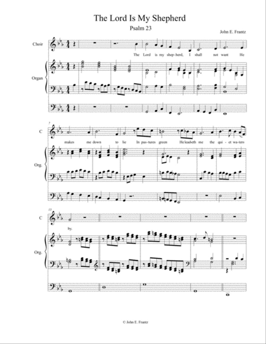 The Lord is my Shepherd The Lord is my Shepherd Unison Choir scores gallery preview page 1