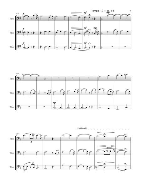 AMAZING GRACE - trombone trio image number null
