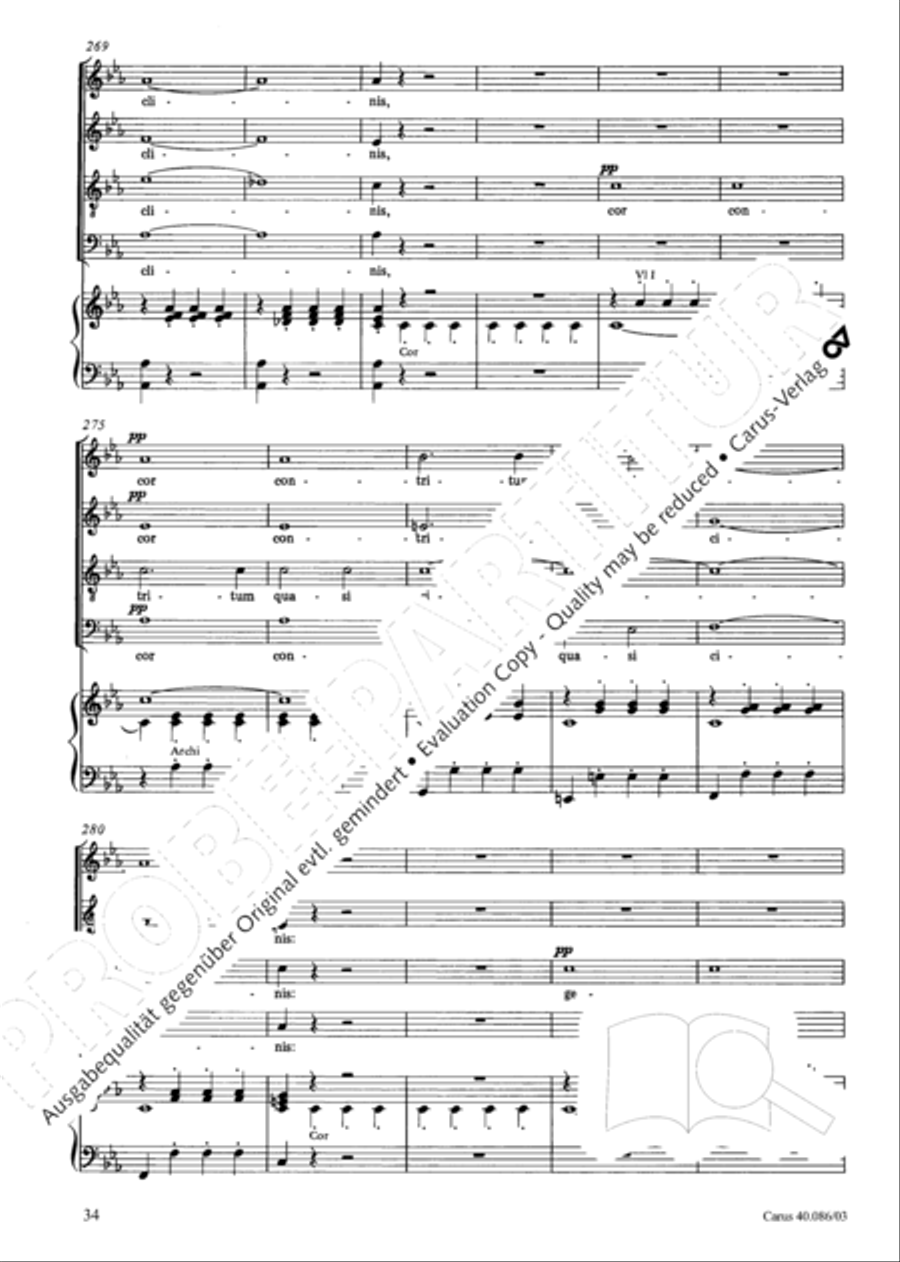 Requiem in C minor 4-Part scores gallery preview page 35
