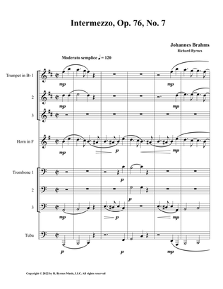 Intermezzo, Op. 76, No. 7 (Brass Octet)